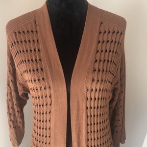 Chico’s long open front open weave cardigan/jacket/duster